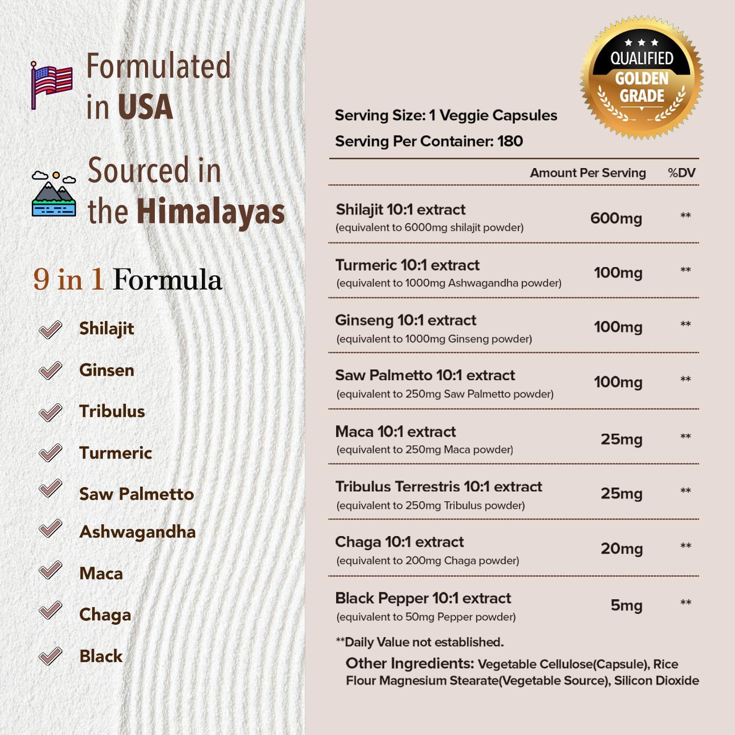 Shilajit Capsules 10000mg - 60 Capsules | Pure Shilajit Extract 9 in 1 Formula with Essential Minerals, Fulvic Acid | Enhances Cognitive Function, Memory and Boosts Immune Health - Image 2