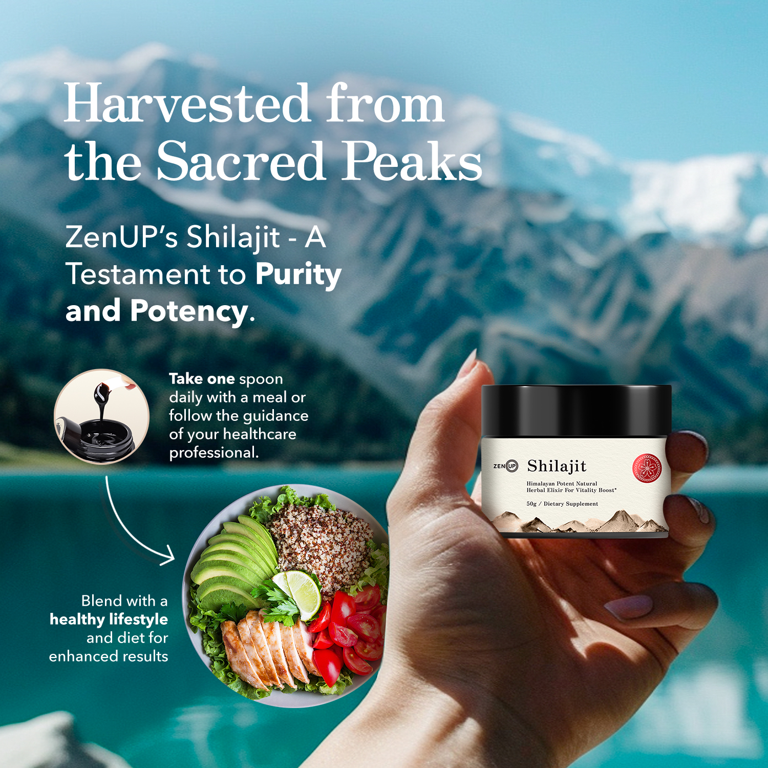 50G Shilajit Pure Himalayan Organic Shilajit Resin, 800mg High Potency, Golden Grade A Golden A-Grade Nutrients, 85+ Trace Minerals & Fulvic Acid, Immune Booster & Natural Energy - Image 5